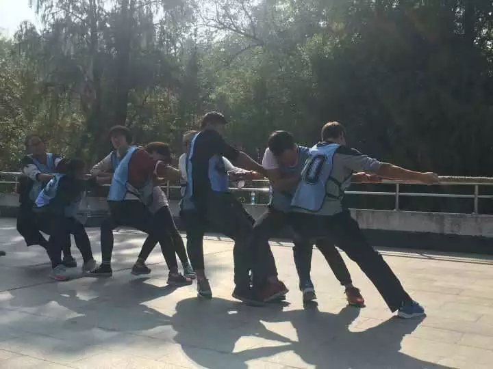 公共管理学院本科生和预科生在拔河比赛中合力战胜对手